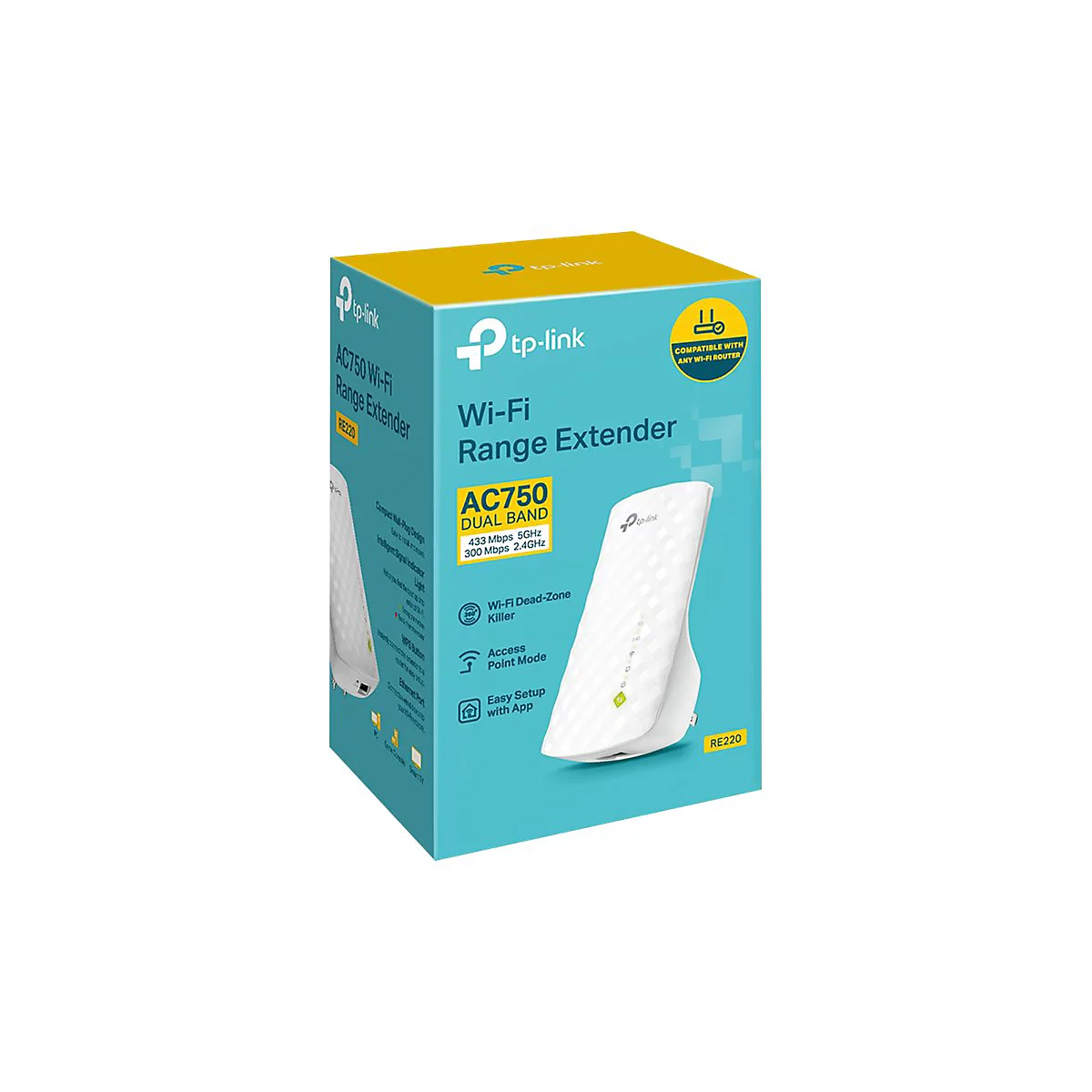 TP-Link RE220 - Wi-Fi-Range-Extender - Wi-Fi 5
