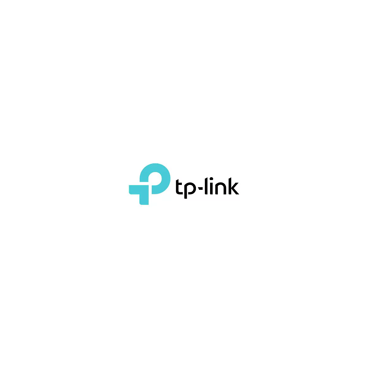 Das türkisfarbene Logo von TP-Link mit dem Firmennamen in schwarzer Schrift.