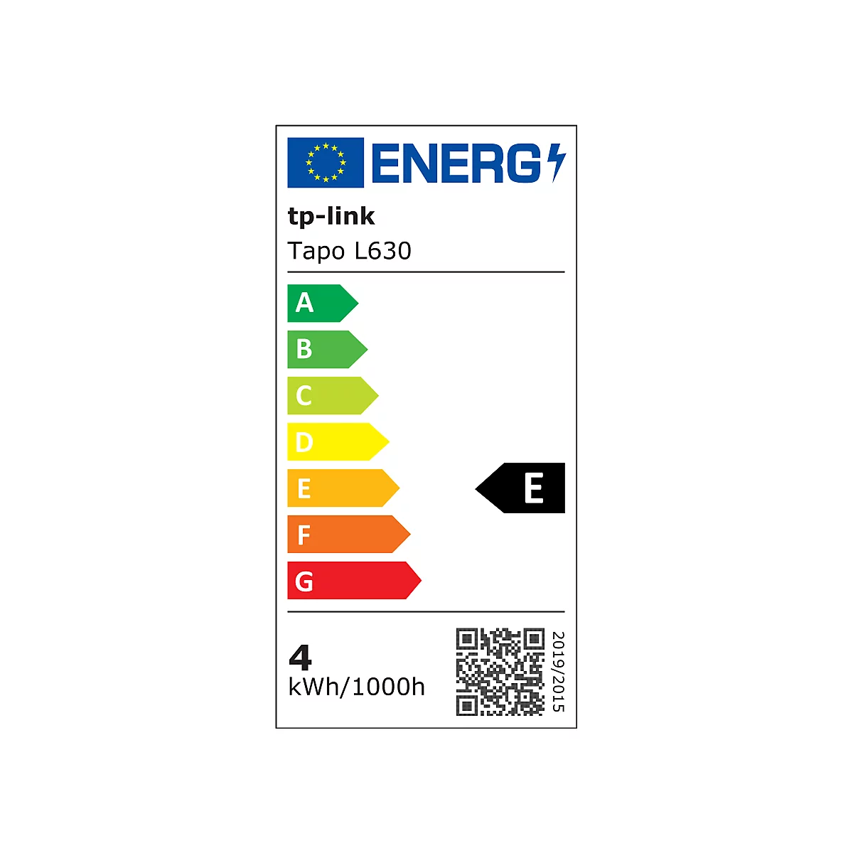 Energielabel mit Energieeffizienzklasse
