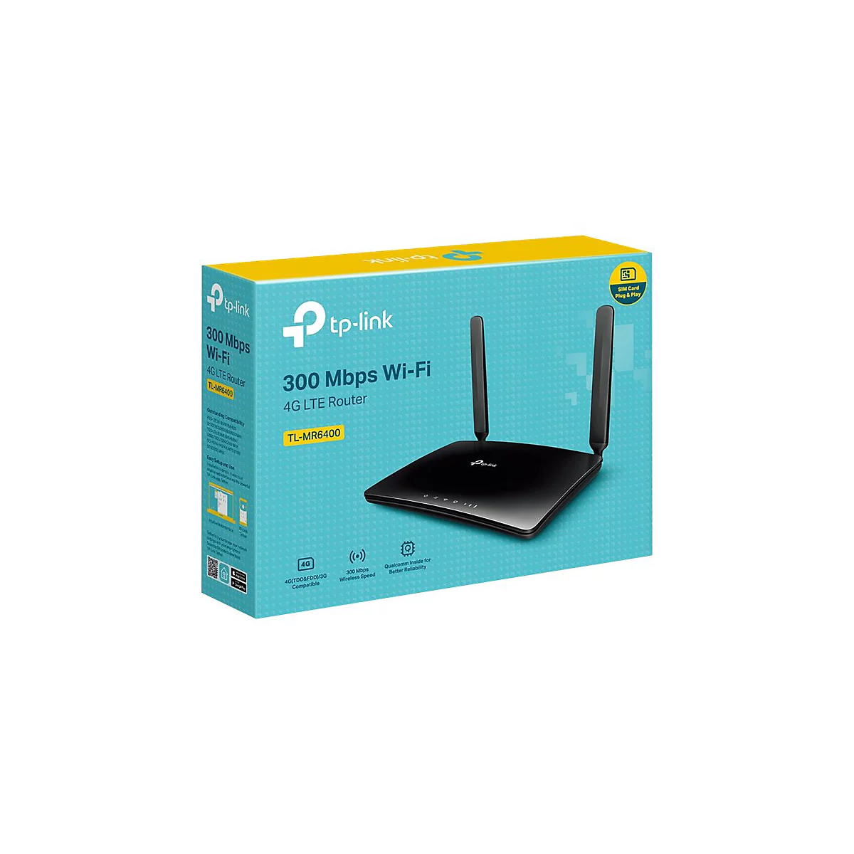 TP-Link TL-MR6400 4G LTE - V4 - Wireless Router - WWAN 4-Port-Switch - Wi-Fi - 2,4 GHz