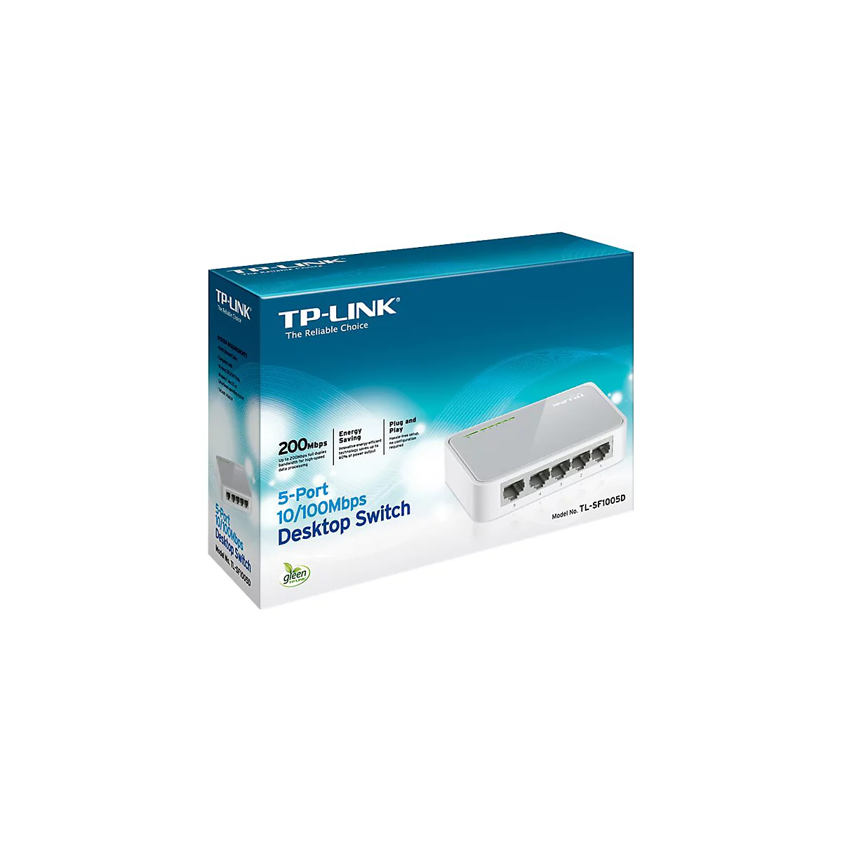 TP-Link TL-SF1005D 5-Port 10/100Mbps Desktop Switch - Switch - 5 Anschlüsse