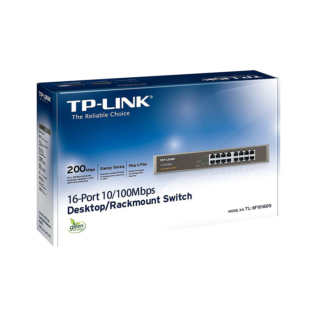 TP-Link TL-SF1016DS - Switch - 16 x 10/100 - Desktop, an Rack montierbar