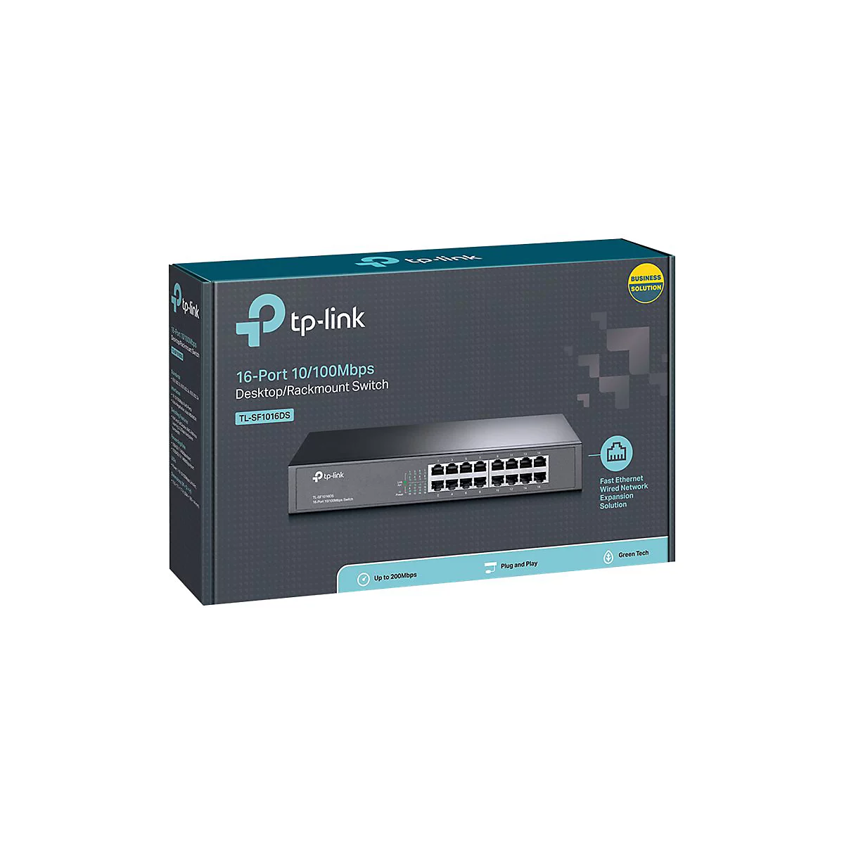 TP-Link TL-SF1016DS - V3.0 - Switch - 16 x 10/100 - Desktop, an Rack montierbar
