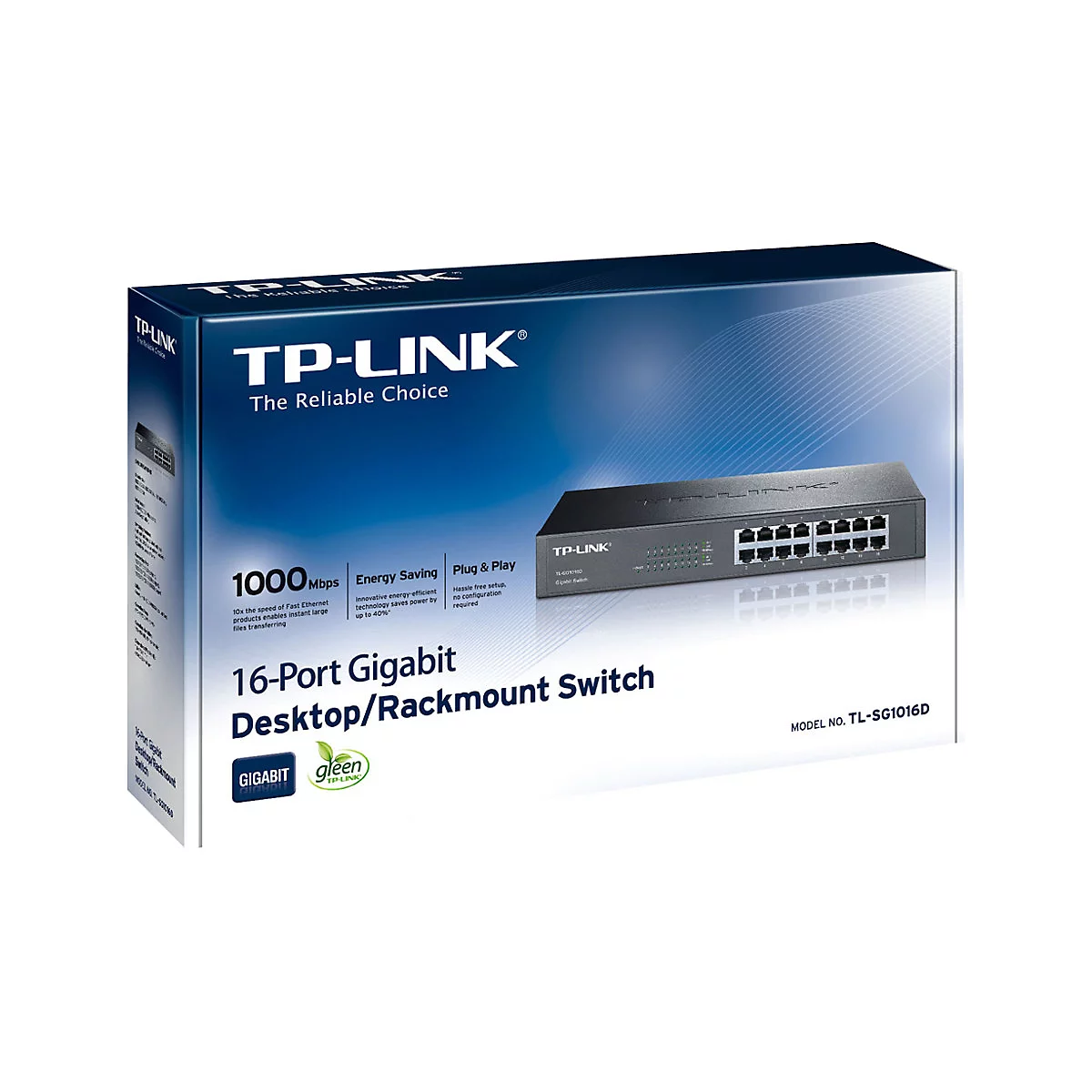 TP-Link TL-SG1016D 16-Port Gigabit Switch - Switch - 16 Anschlüsse - unmanaged