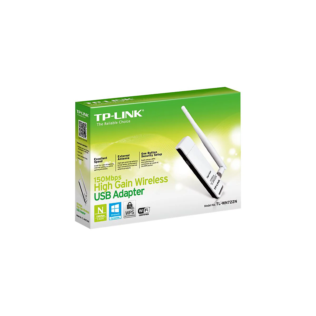 TP-Link TL-WN722N - Netzwerkadapter - USB 2.0