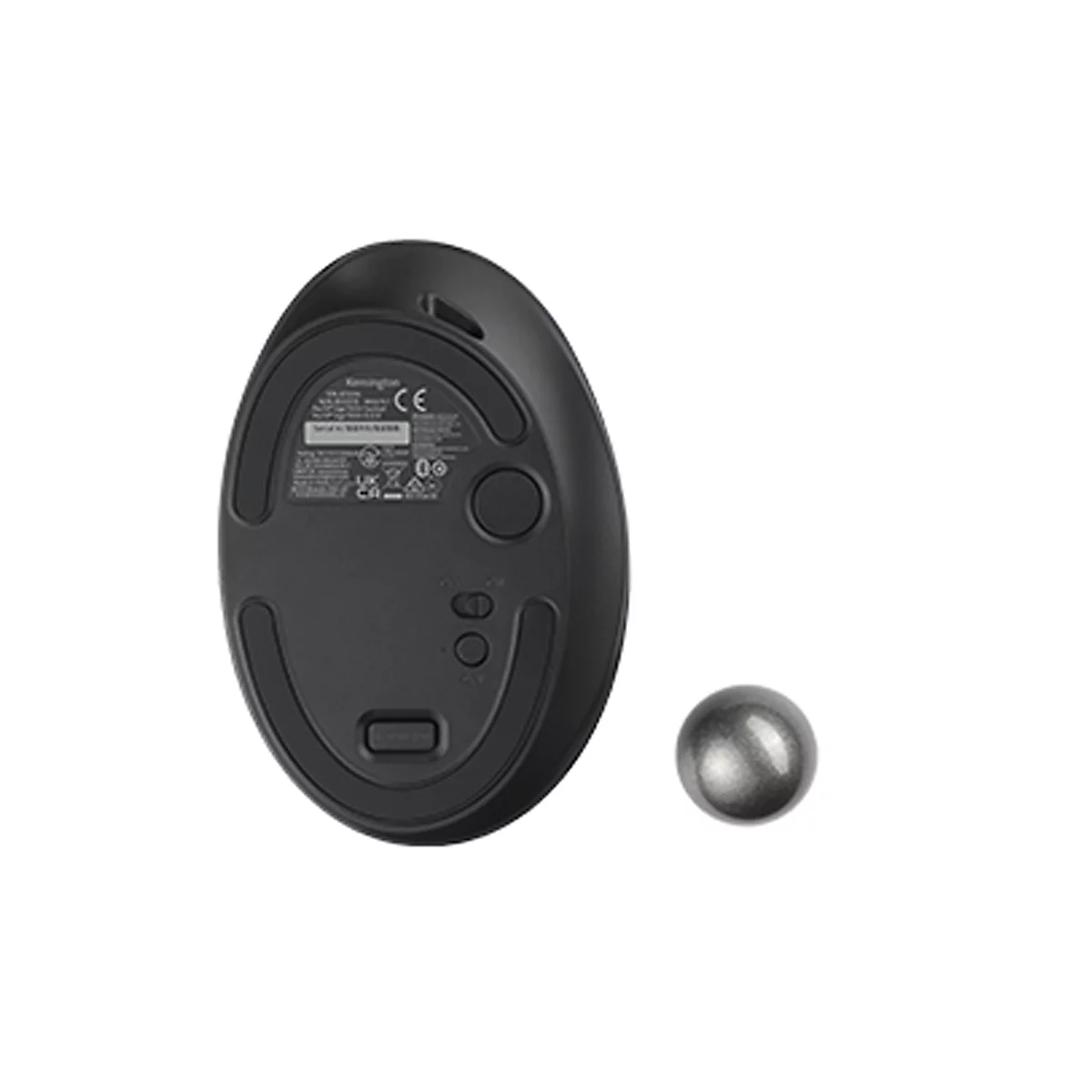Trackball Kensington Pro Fit™ Ergo TB550, ergonomisch, snoerloos, oplaadbare batterij, 7 knoppen en 4D scrollwiel, 400/800/1200/1600 dpi, PCR, grijsblauw