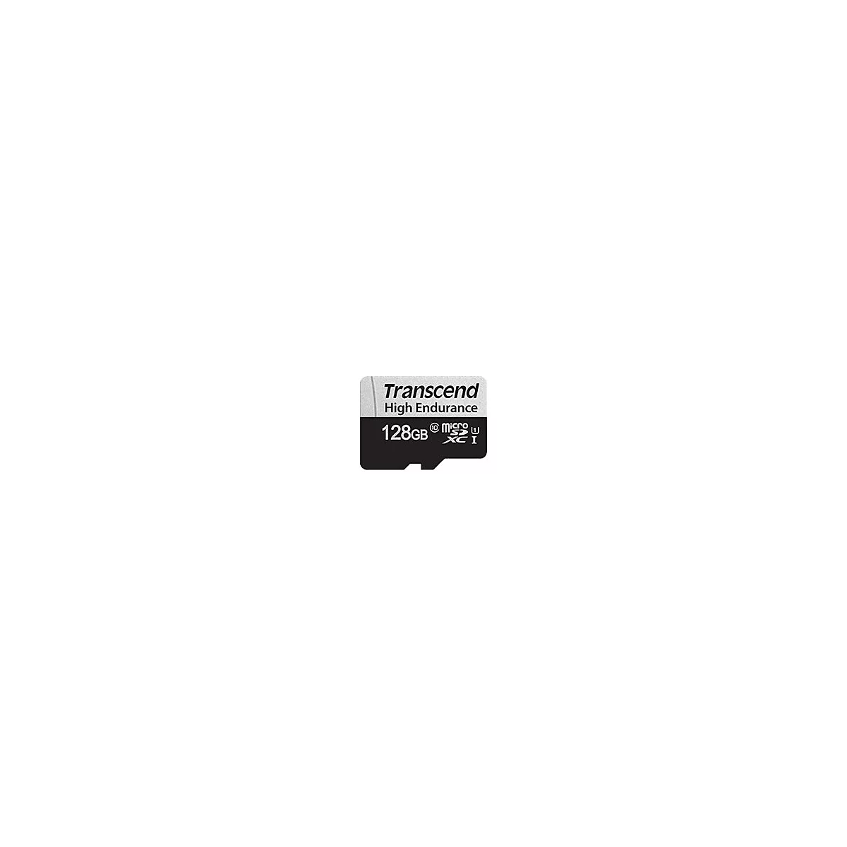 Transcend 350V - Flash-Speicherkarte (SD-Adapter inbegriffen) - 128 GB - UHS-I U1 / Class10 - microSDXC UHS-I