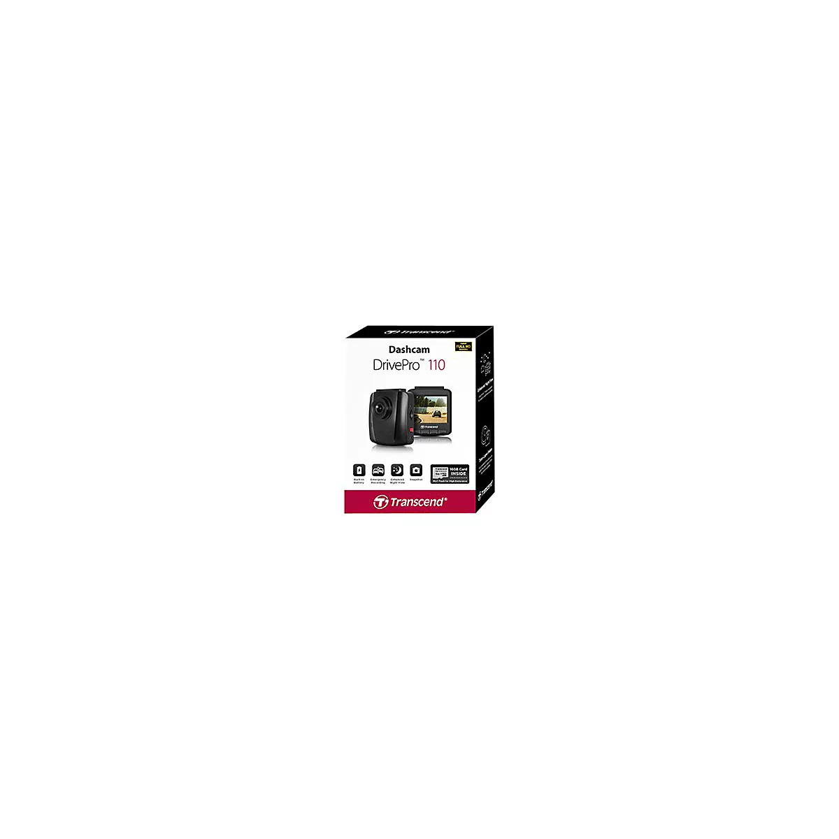 Transcend DrivePro 110 - Kamera für Armaturenbrett - 1080p / 30 BpS - 2.0 MPix - G-Sensor