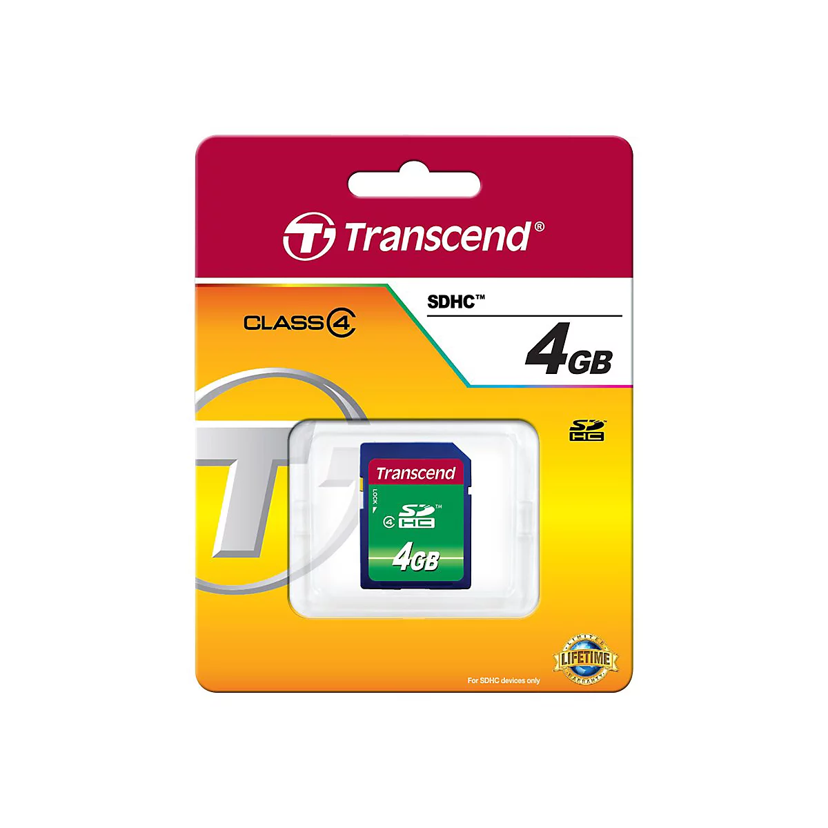 Transcend - Flash-Speicherkarte - 4 GB - Class 4 - SDHC