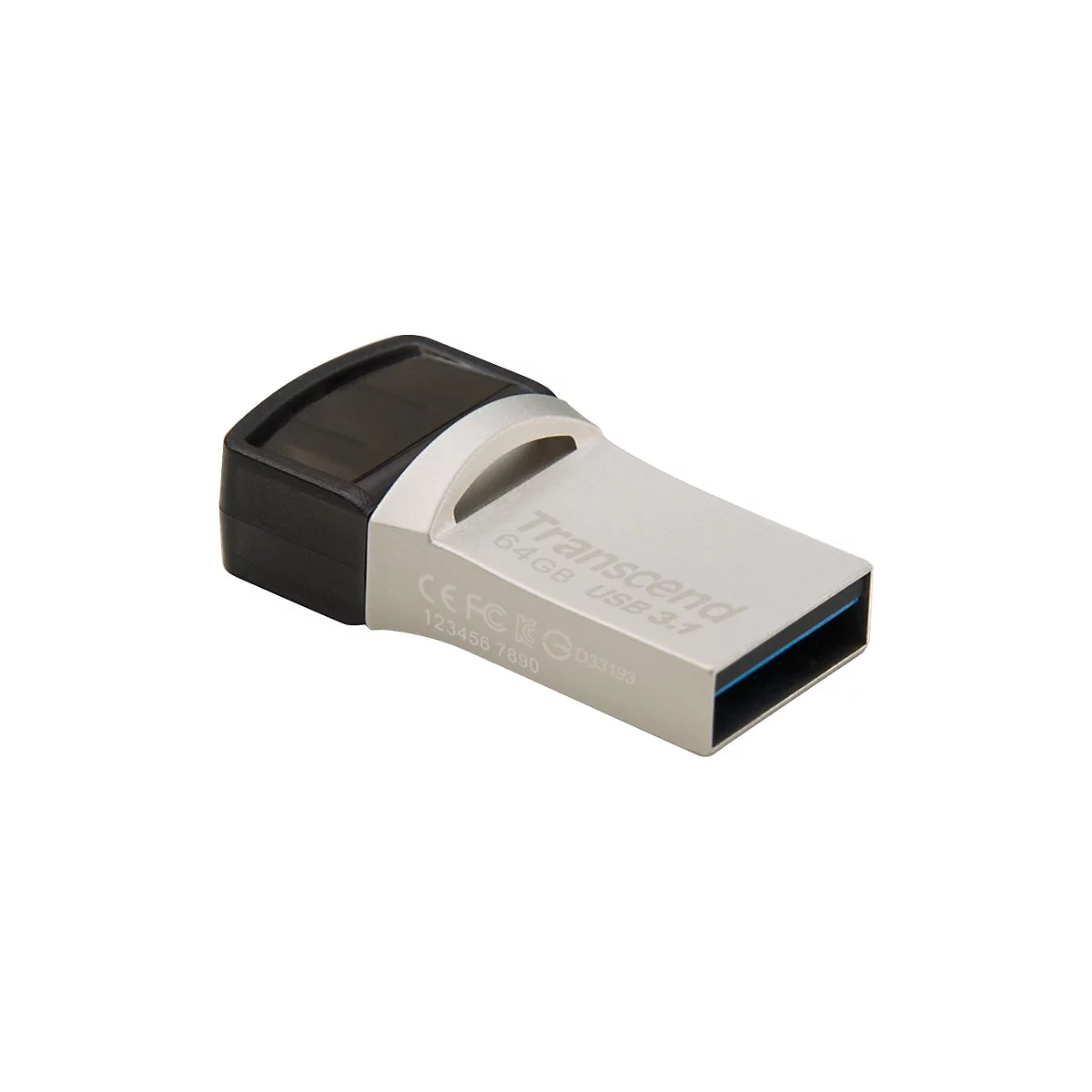 Transcend JetFlash 890 - USB-Flash-Laufwerk - 64 GB - USB 3.1