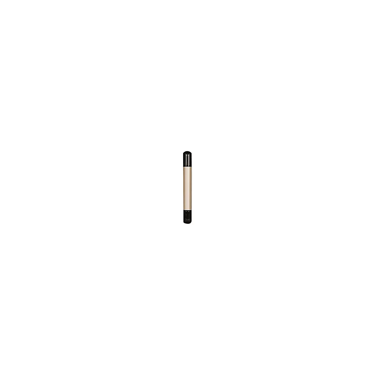 Beidseitiger Stift in Gold und Schwarz vor neutralem Hintergrund.