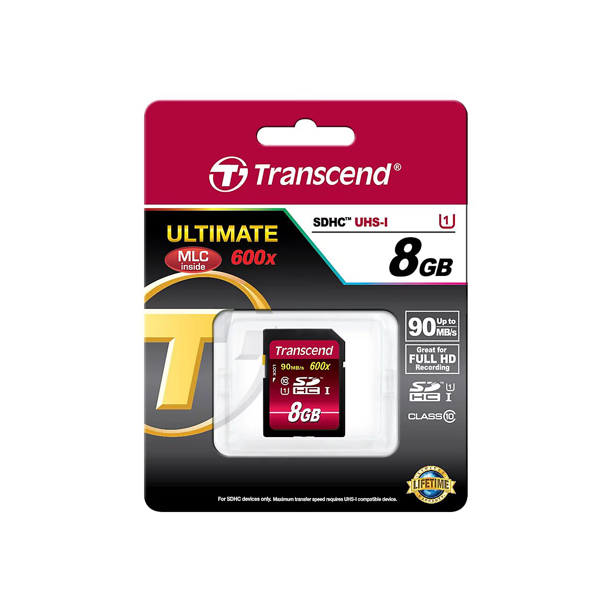 Transcend Ultimate - Flash-Speicherkarte - 8 GB - UHS Class 1 / Class10 - 133x - SDHC UHS-I