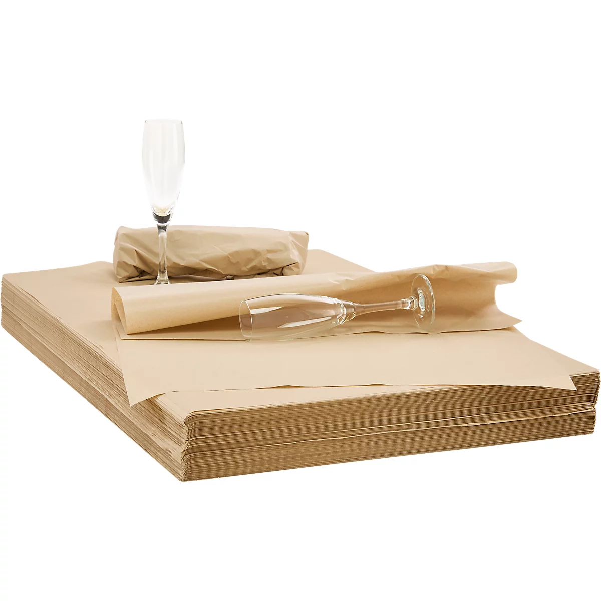 Transpak Seidenpackpapier, 1-lagig, 25 g/m², L 750 x B 500 mm, grau, 1 Karton mit 15 kg und ca. 1600 Bögen