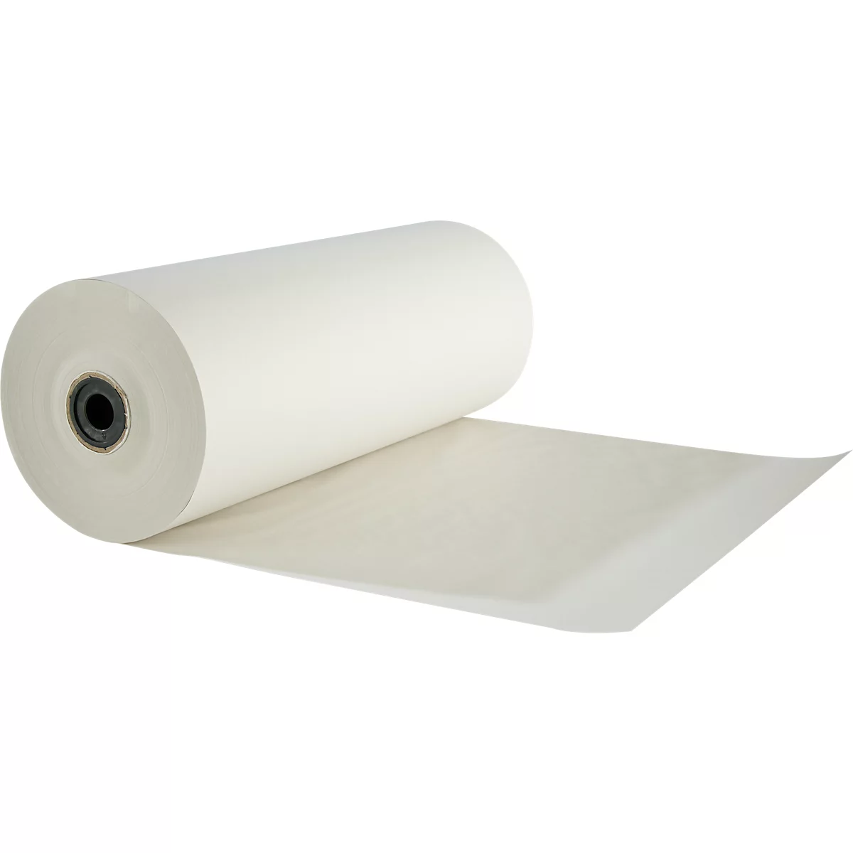 Papierrolle, aus der sich ein Blatt entfaltet.