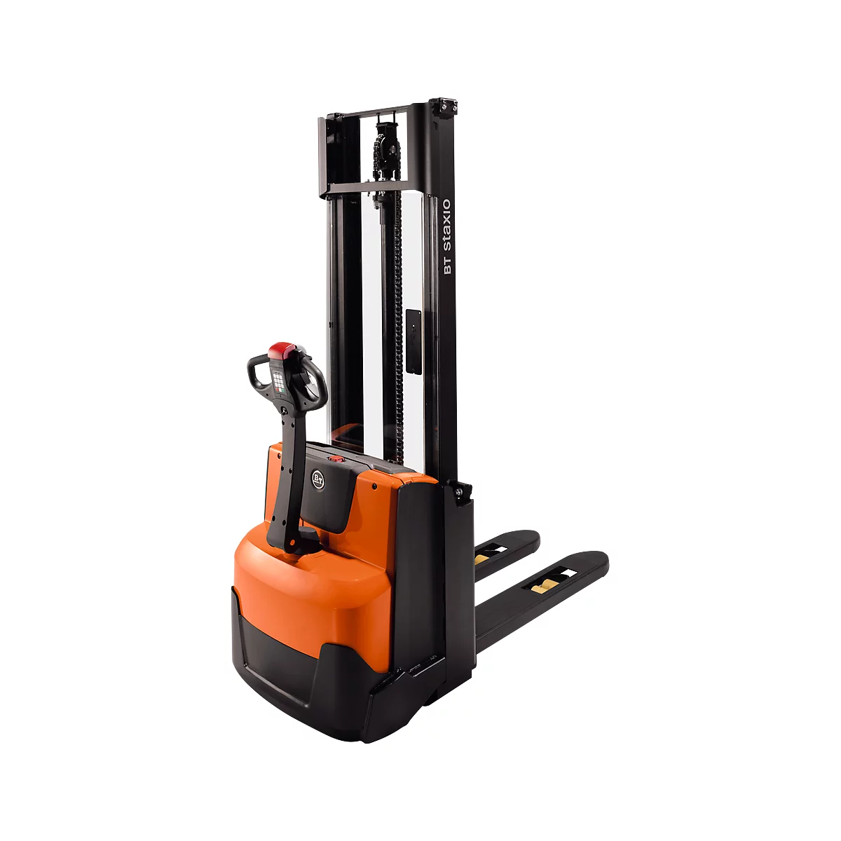 Transpalette électrique avec timon SWE 100 Staxio, hauteur de levage 2700 mm