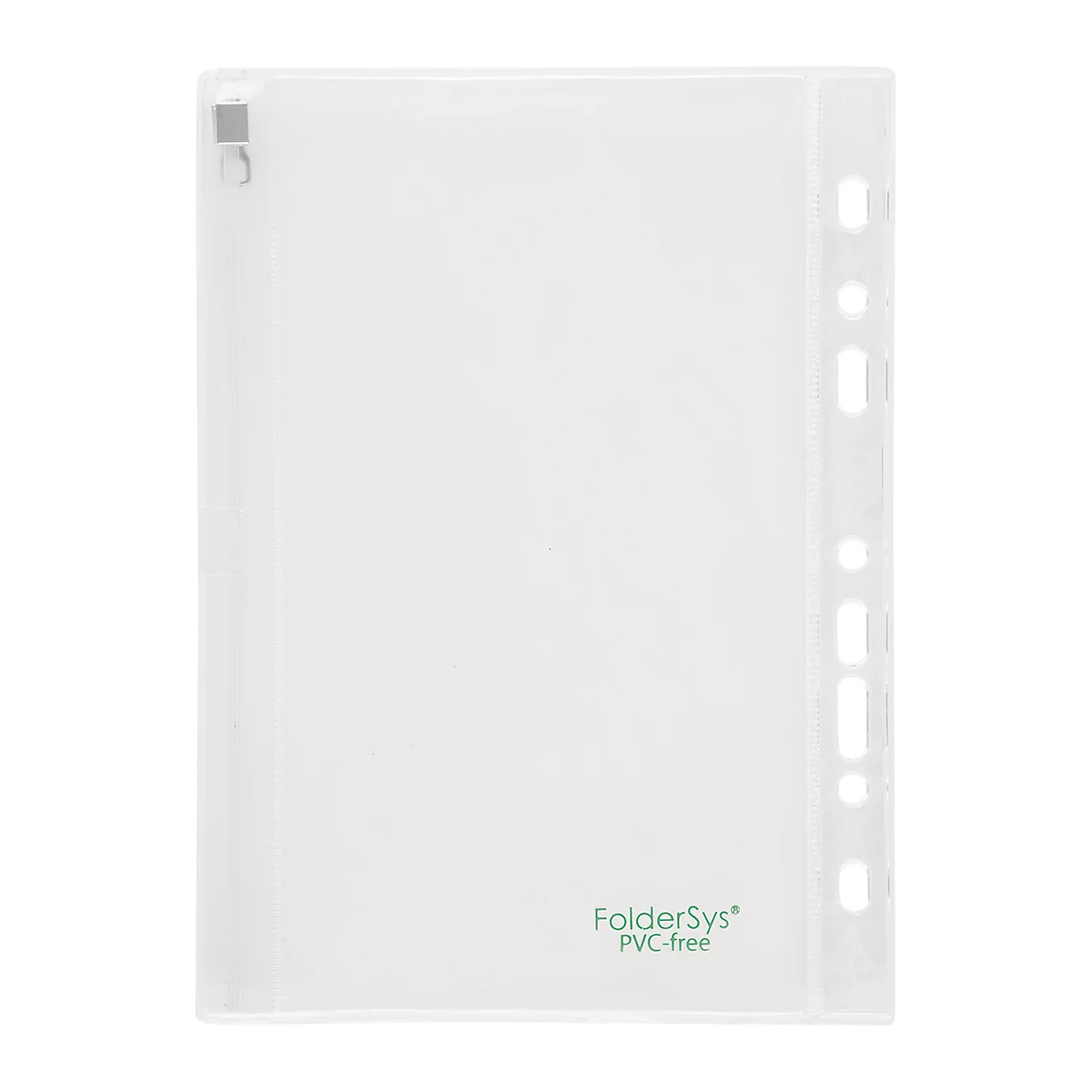transparante hoes FolderSys, schuifsluiting, archiefrand met EURO-perforatie, PVC-vrij, EVA-folie transparant, A5, 10 stuks