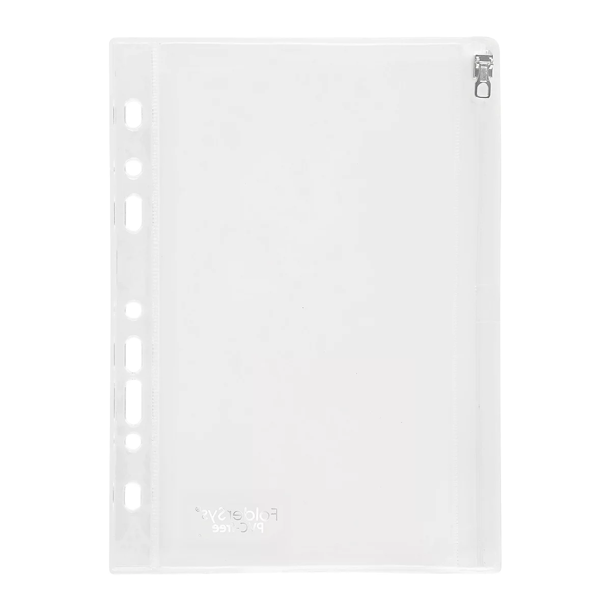 transparante hoes FolderSys, schuifsluiting, archiefrand met EURO-perforatie, PVC-vrij, EVA-folie transparant, A5, 10 stuks