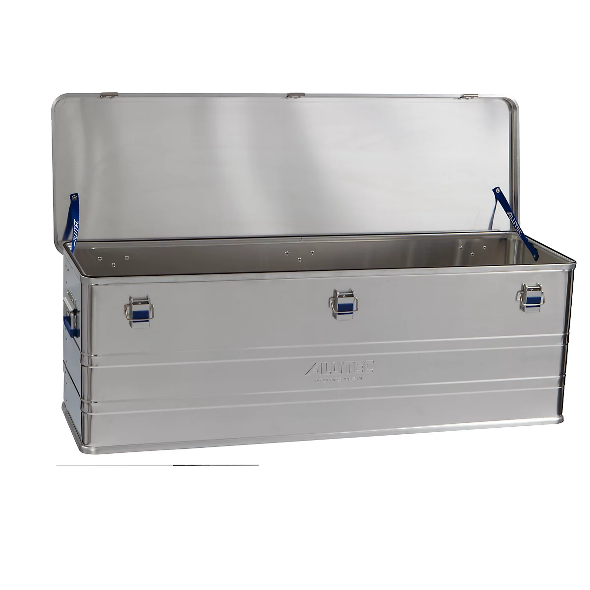 Transportbox Alutec COMFORT 153, aluminium, 153 l, L 1182 x B 385 x H 398 mm, stevig deksel