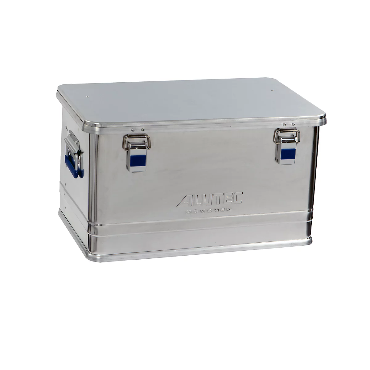 Transportbox Alutec COMFORT 60, aluminium, 60 l, L 580 x B 385 x H 332 mm, stevig deksel