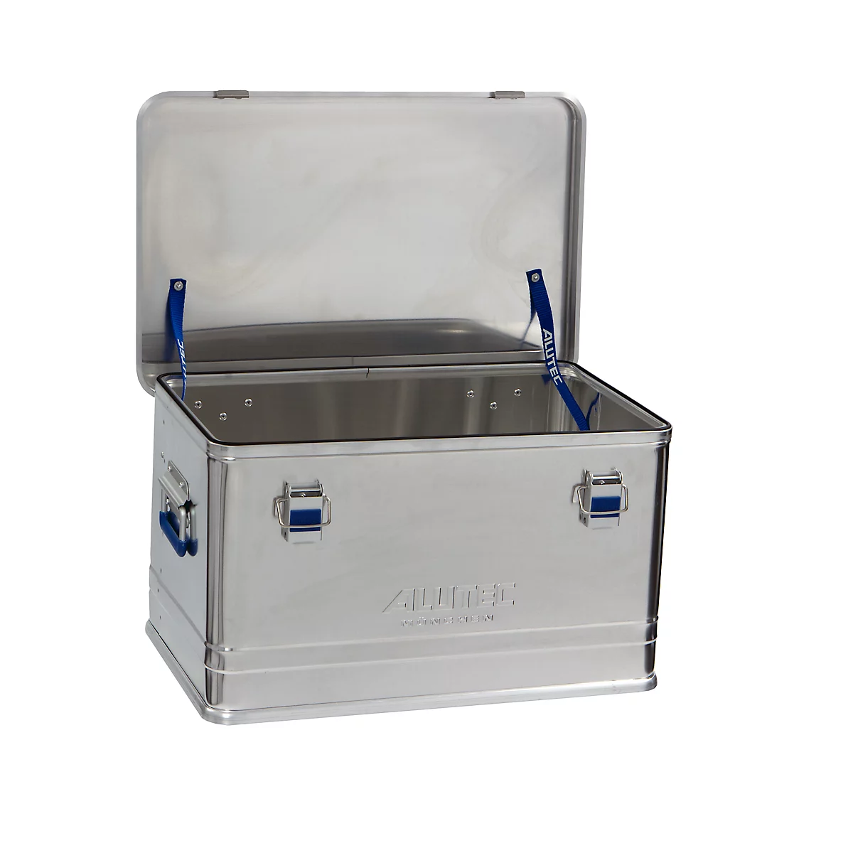 Transportbox Alutec COMFORT 60, aluminium, 60 l, L 580 x B 385 x H 332 mm, stevig deksel