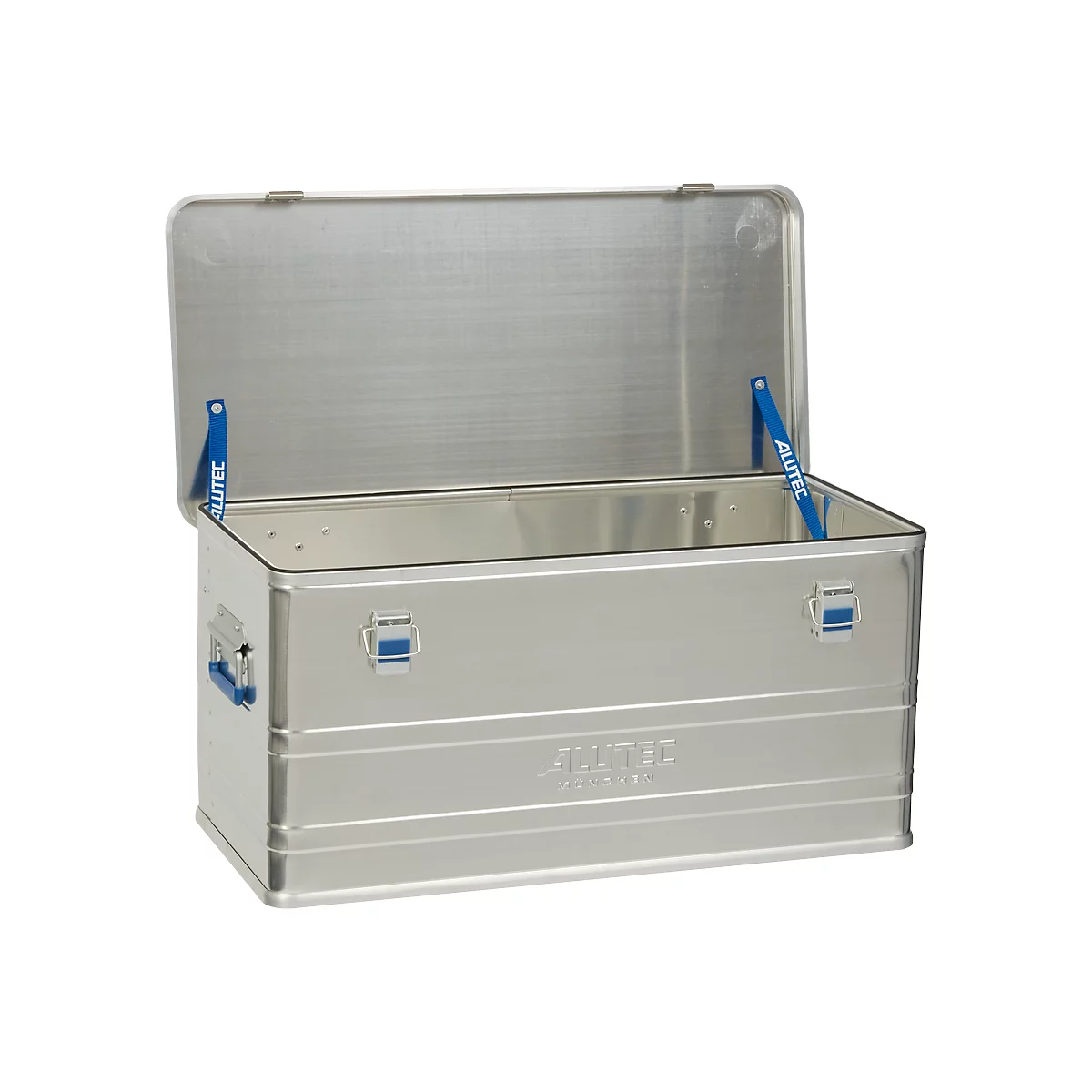 Transportbox Alutec COMFORT 92, aluminium, 92 l, L 780 x B 385 x H 367 mm, stevige deksel