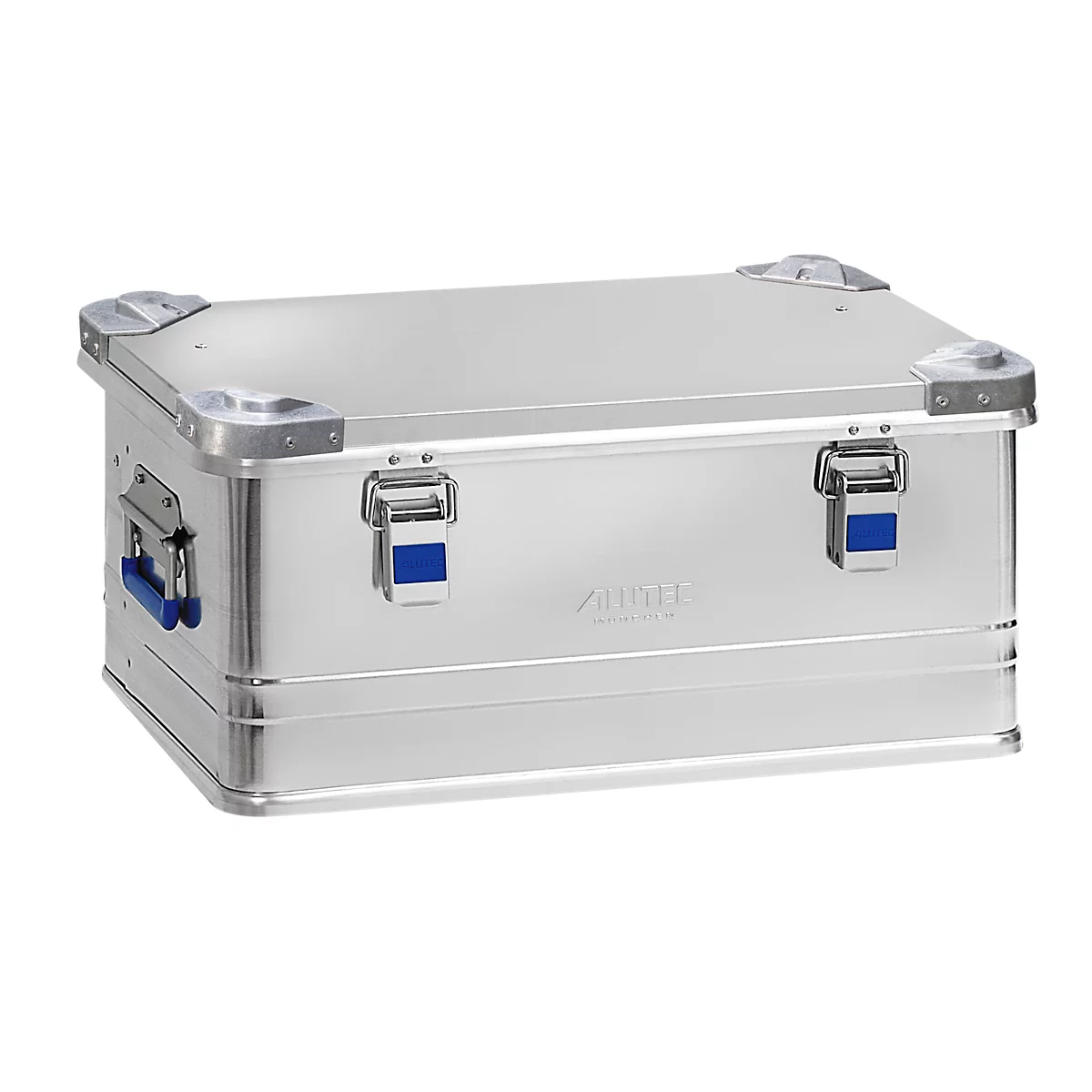 Transportbox Alutec INDUSTRY 48, aluminium, 48 l, L 580 x B 385 x H 277 mm, met stapelhoeken, stevig deksel