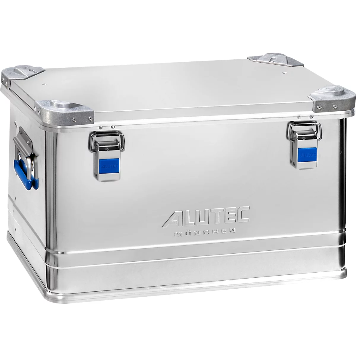 Transportbox Alutec INDUSTRY 60, aluminium, 60 l, L 350 x B 245 x H 315 mm, met stapelhoeken, stevig deksel