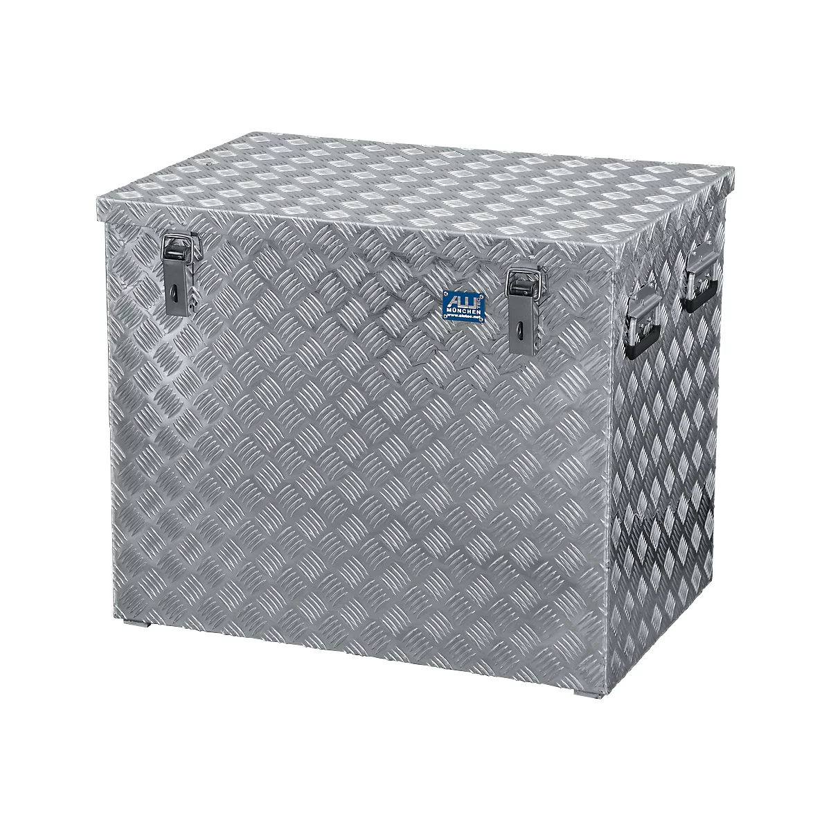 Transportkiste, Aluminium-Riffelblech, mit Fangbänder, 234 l
