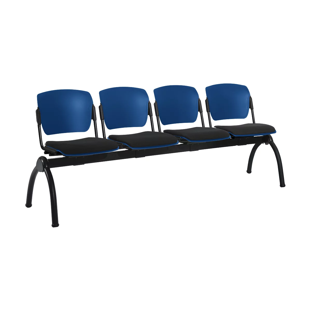 Traversenbank, 4-Sitzer, blau/schwarz