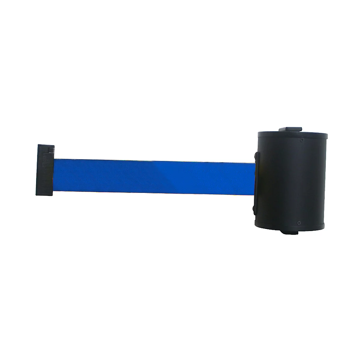 Trekband-muurcassette, schroefbevestiging, 10 m lang, draaibaar, blauw