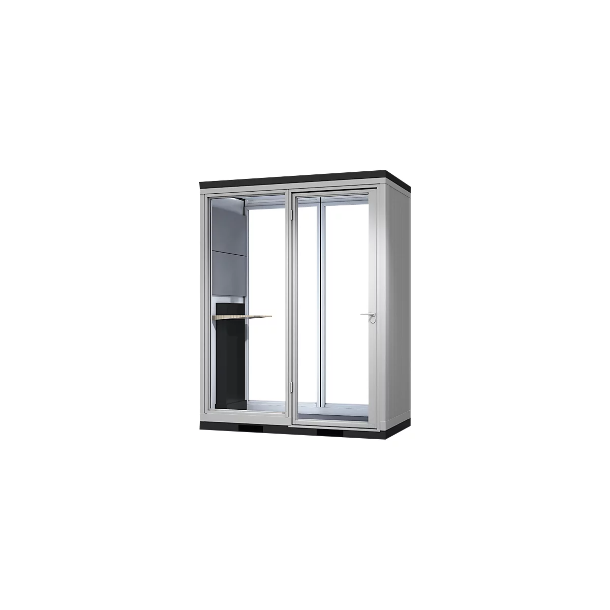 TRENDLINE CoWoCube 2 'The Variable', B 2194 mm x L 1148 mm x H 2832 mm, geluidsisolatiepakket, 1x stopcontact