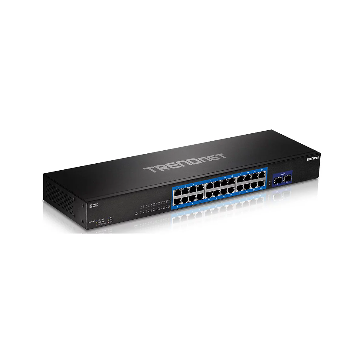 TRENDnet TEG 30262 - Switch - 24 x 10/100/1000 + 2 x 10 Gigabit SFP+ - an Rack montierbar - TAA-konform