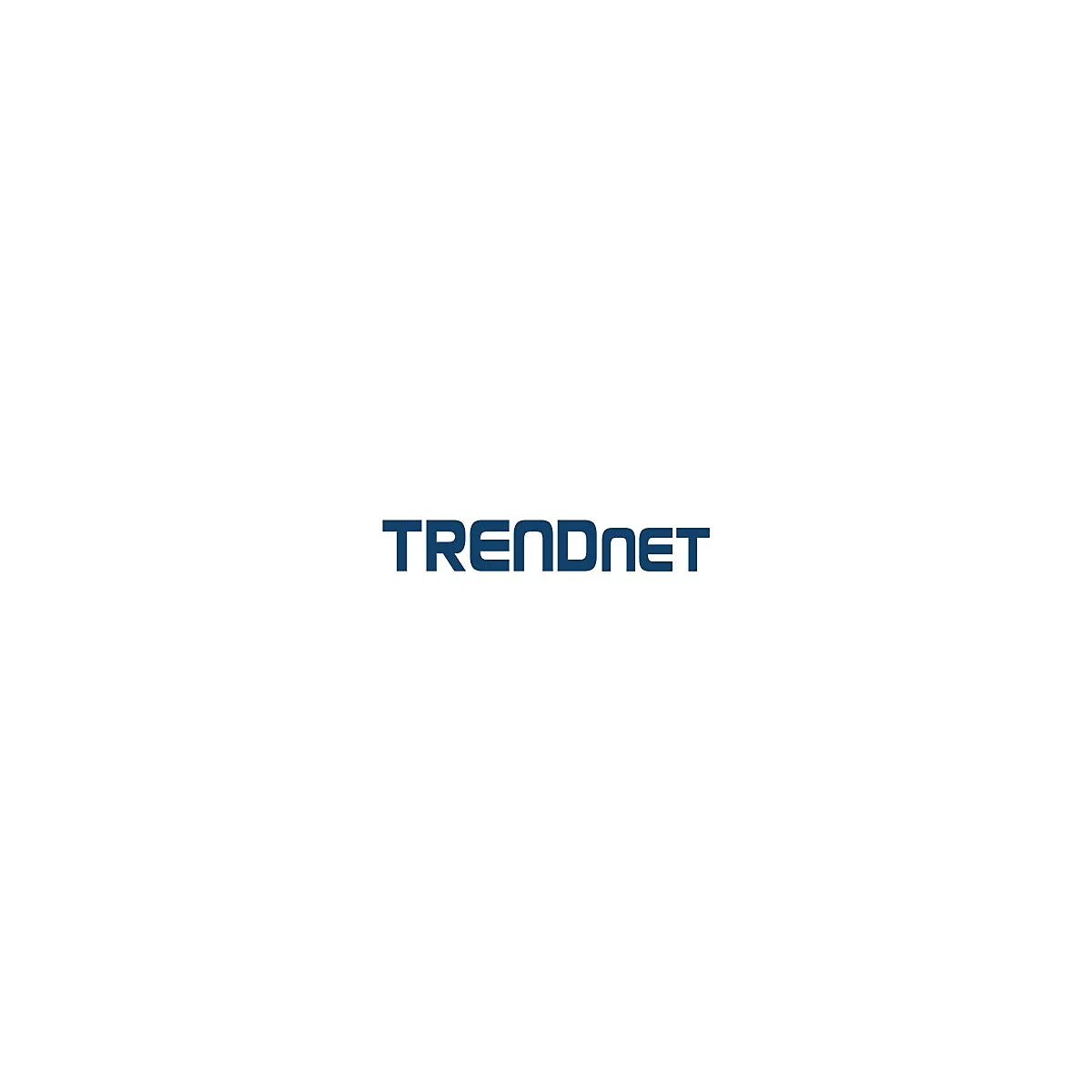 Blaues Trendnet-Logo auf weißem Hintergrund.