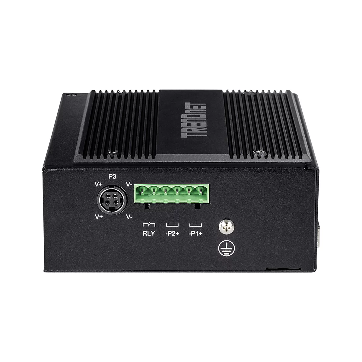 TRENDnet TI-BG104 - Switch - industriell - unmanaged - 4 x 10/100/1000 (PoE++) + 4 x 10/100/1000 (PoE+) + 2 x Combo Gigabit SFP/RJ-45 - an DIN-Schiene montierbar, wandmontierbar