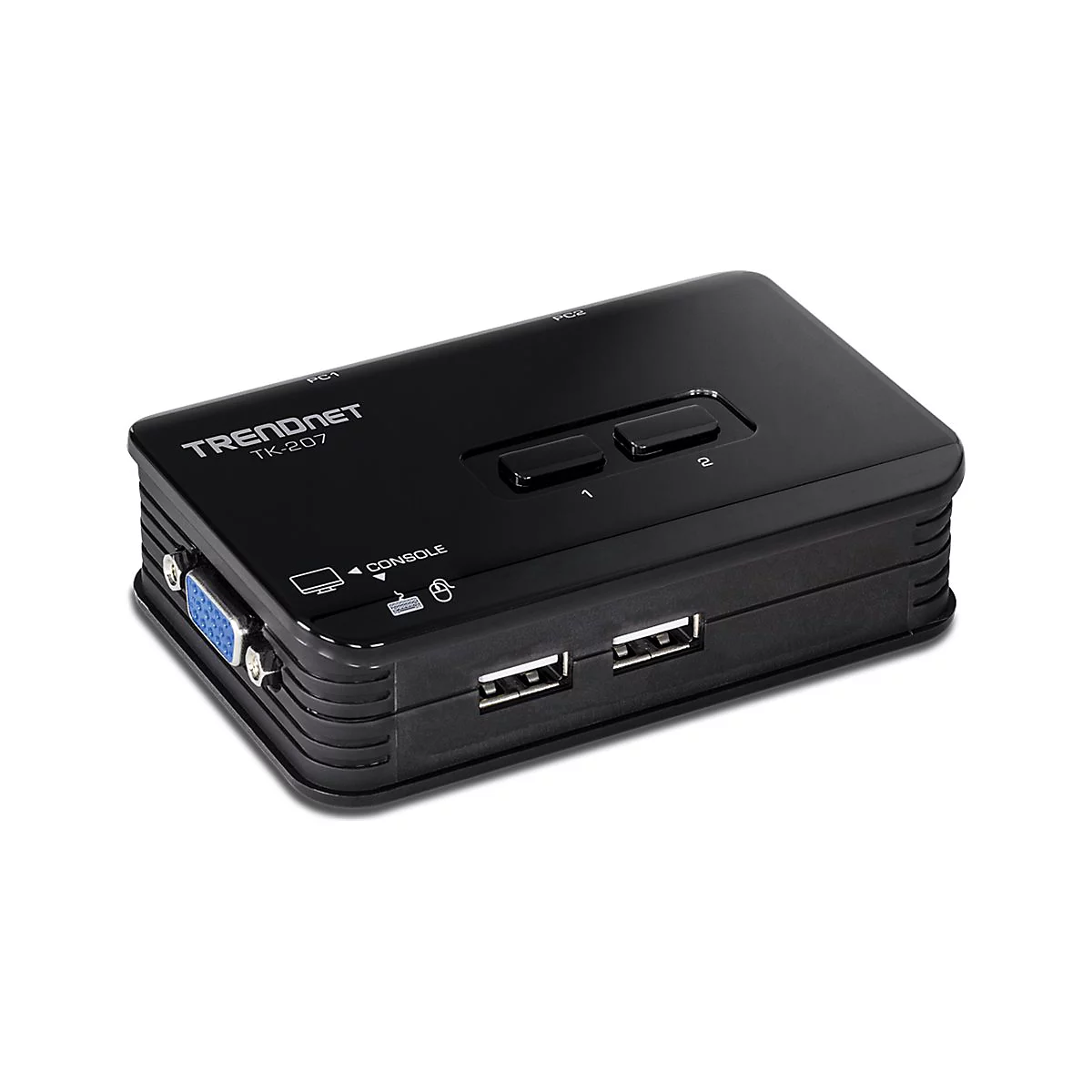 TRENDnet TK 207K - KVM-Switch - 2 Anschlüsse
