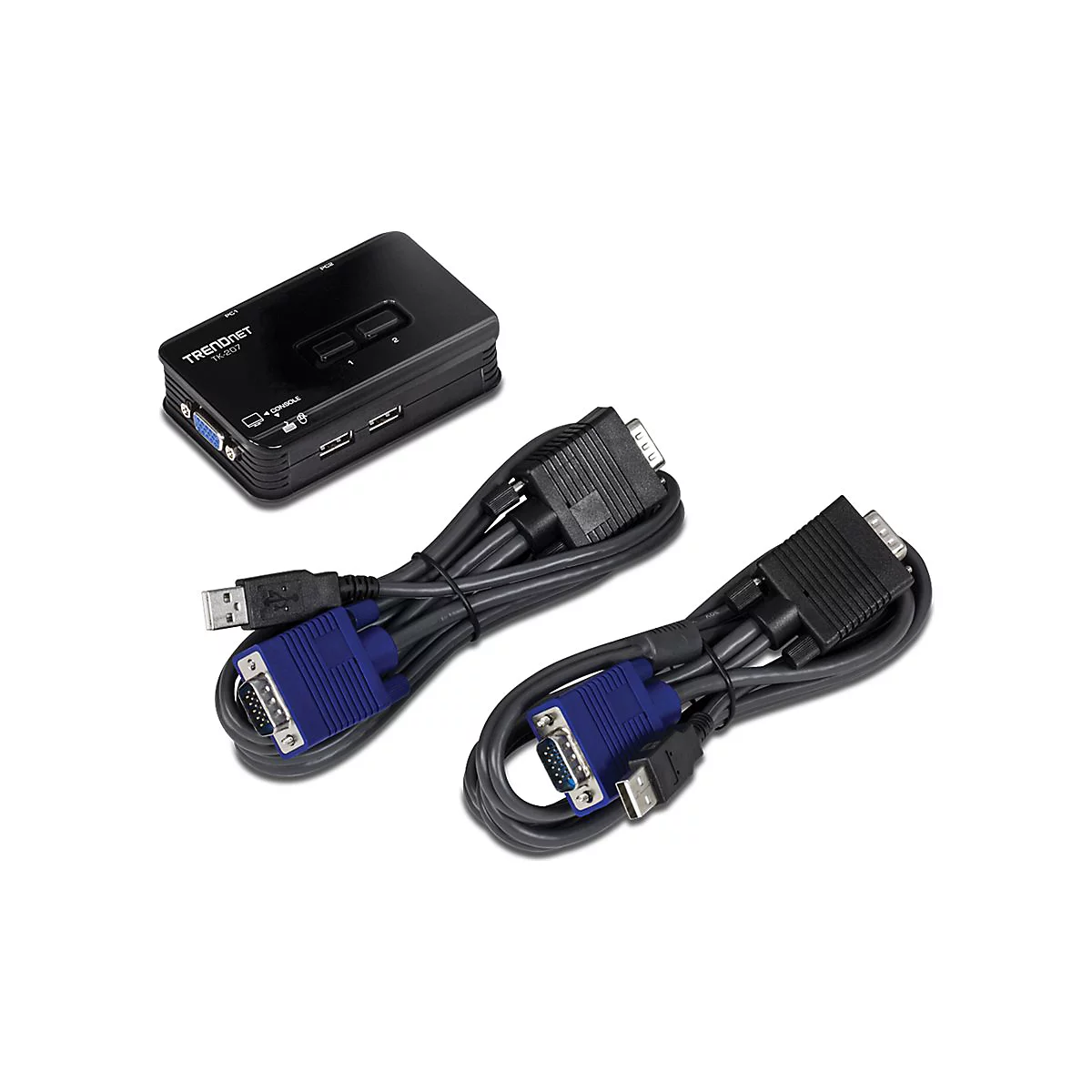 TRENDnet TK 207K - KVM-Switch - 2 Anschlüsse