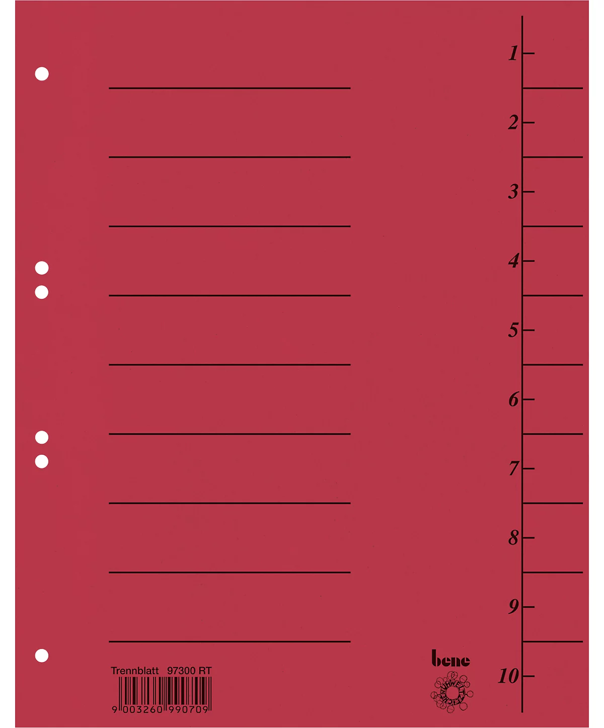 Trennblätter, A4, 100 Stück, rot