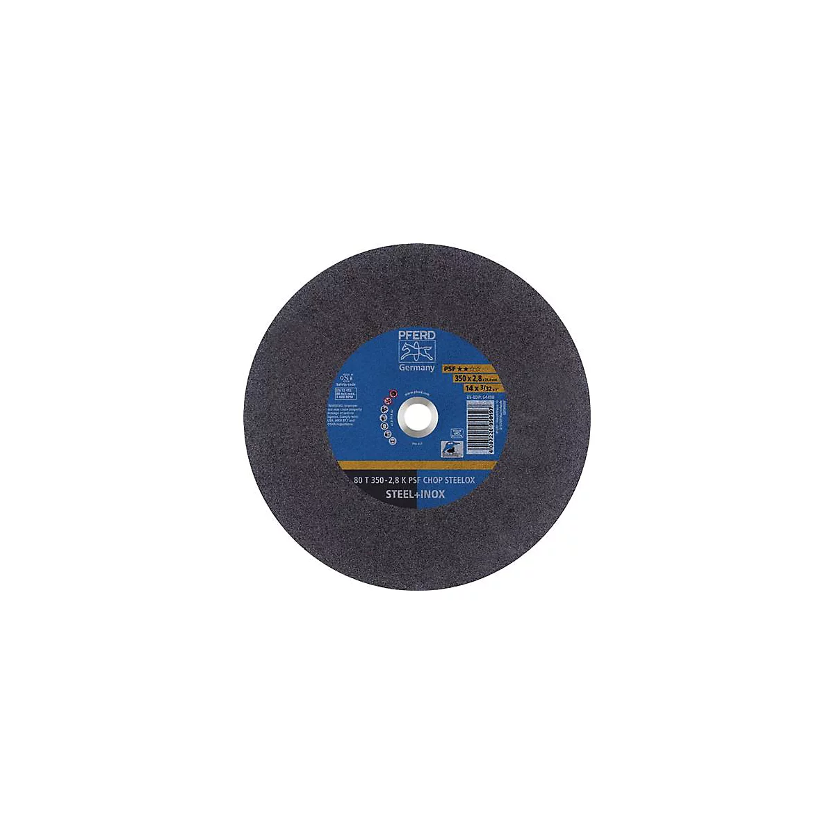 Trennscheibe PSF CHOP STEELOX D350x2,8mm ger.Stahl/INOX