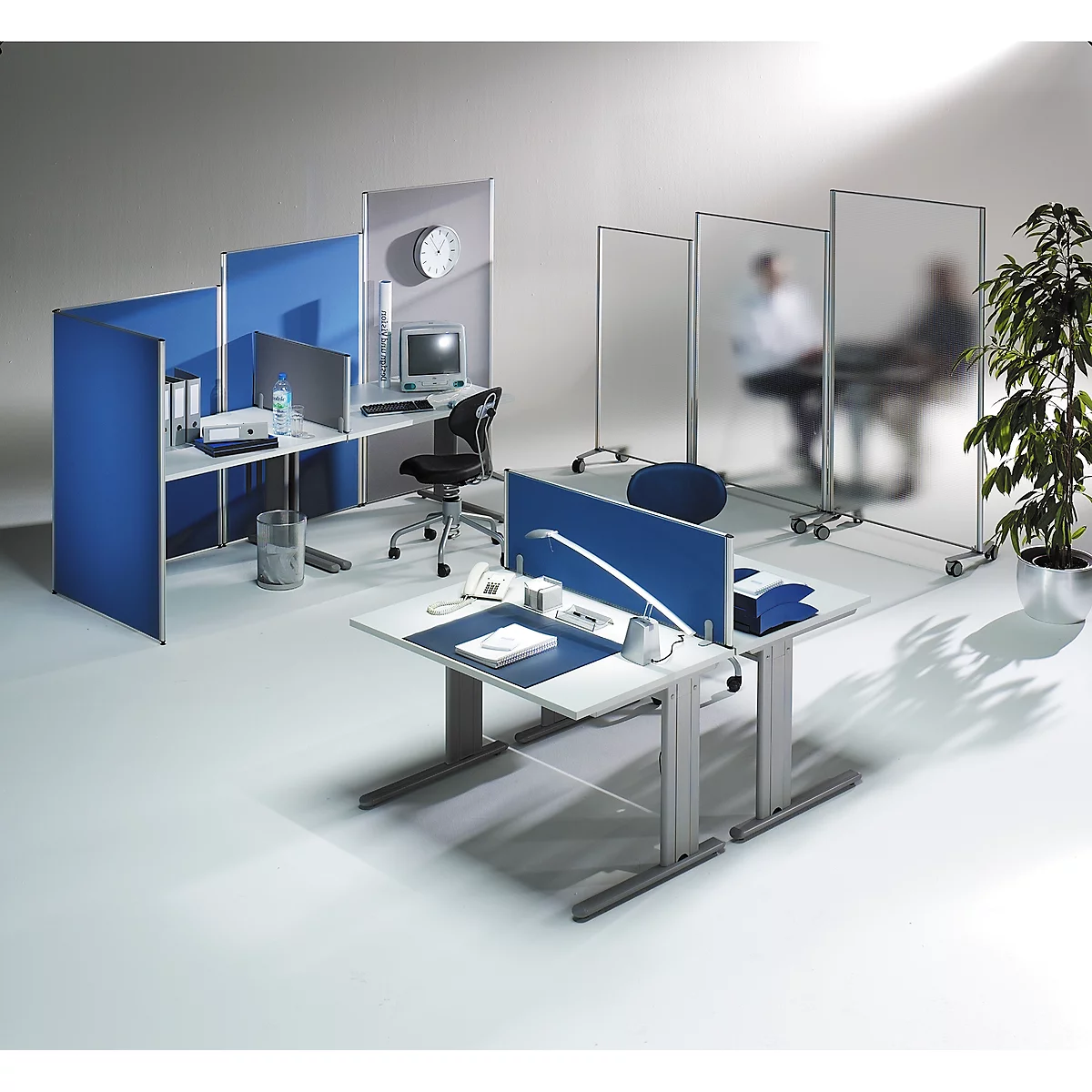 Trennwand Aluna, 800 x 1400 mm, blau