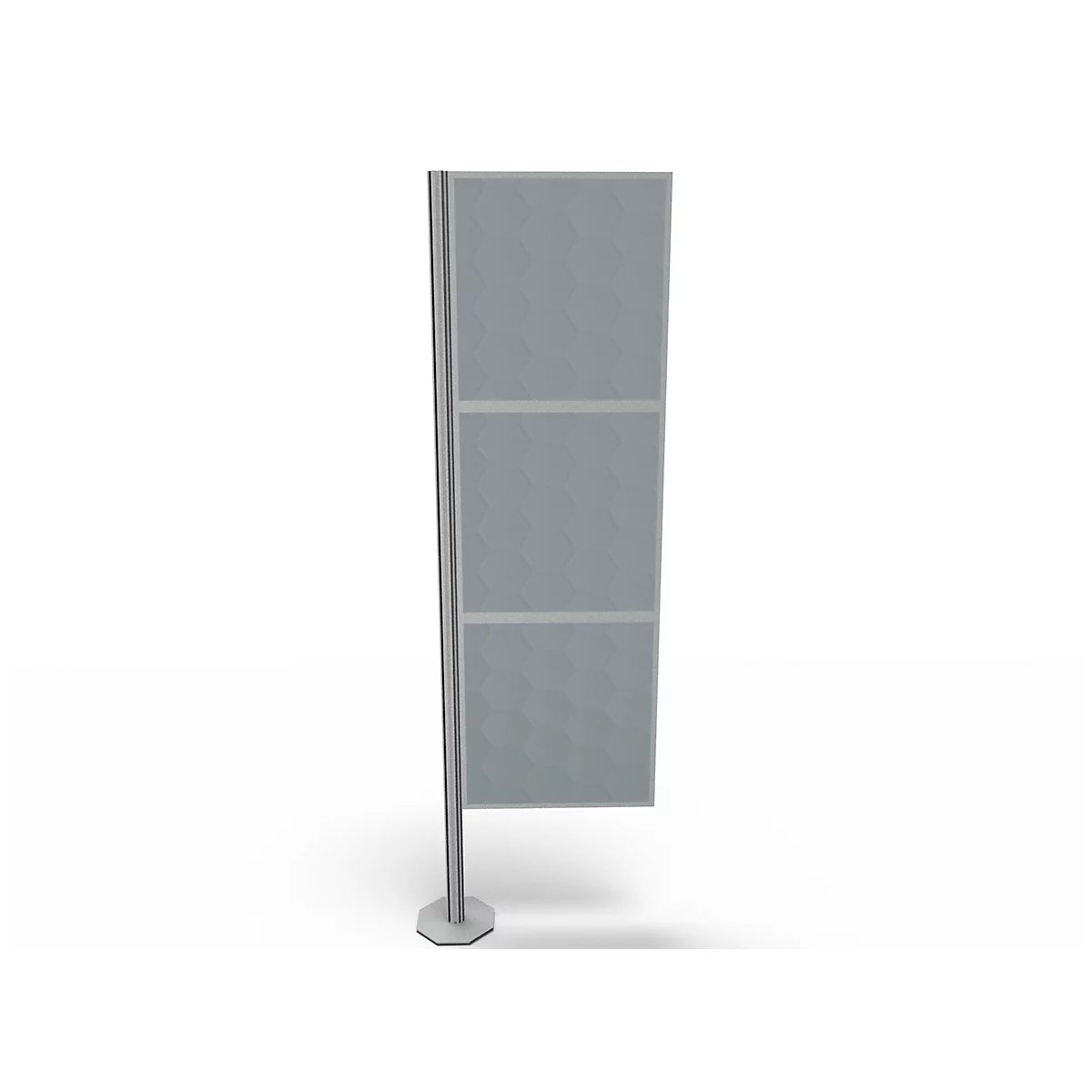 Trennwand Silent Office, 3 Elemente, H 2000 mm, hellgrau