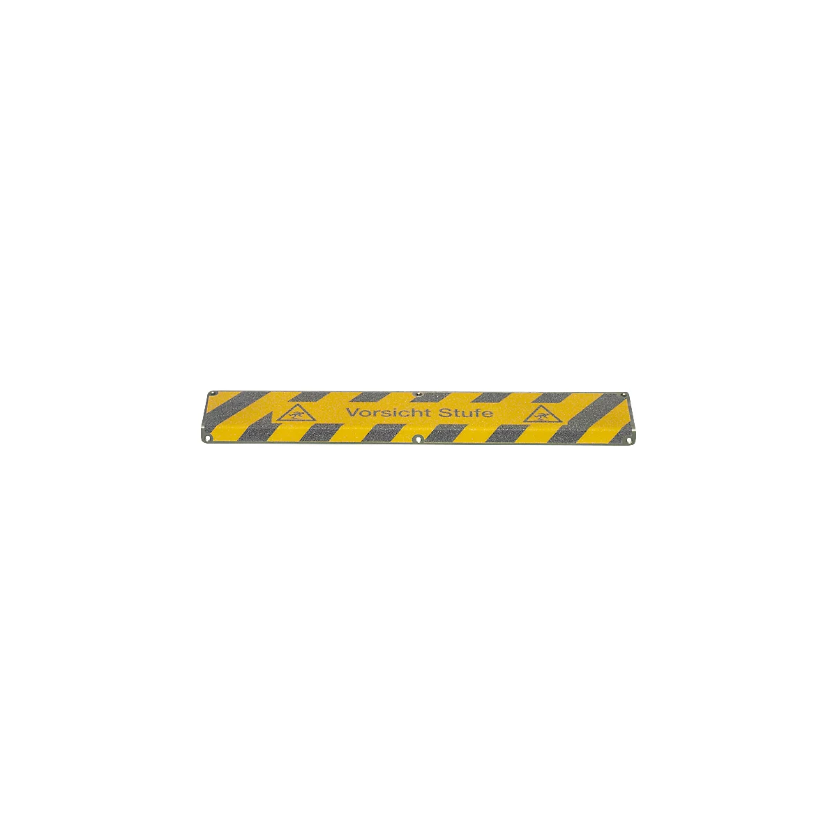Treppenkantenprofil, 30 x 110 x 660 mm, schwarz/gelb, Vorsicht Stufe