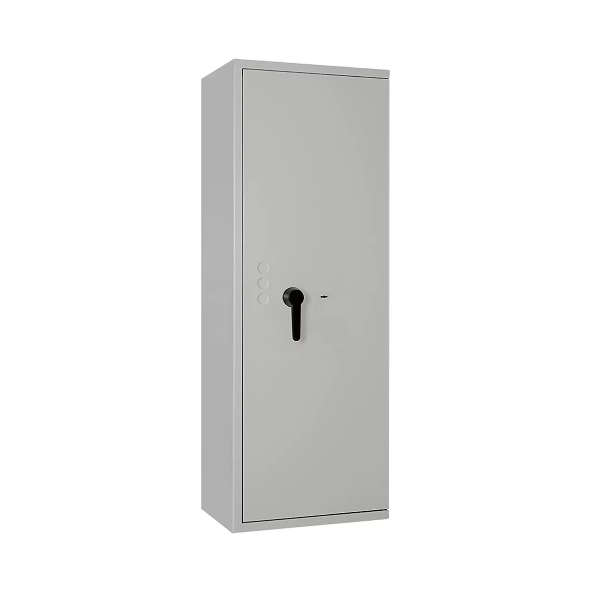 Tresor Lyra 14, Klasse I nach EN 1143-1, 165 l, Türanschlag rechts, Doppelbartschloss, 3 Fachböden, B 500 x T 420 x H 1400 mm, lichtgrau RAL 7035