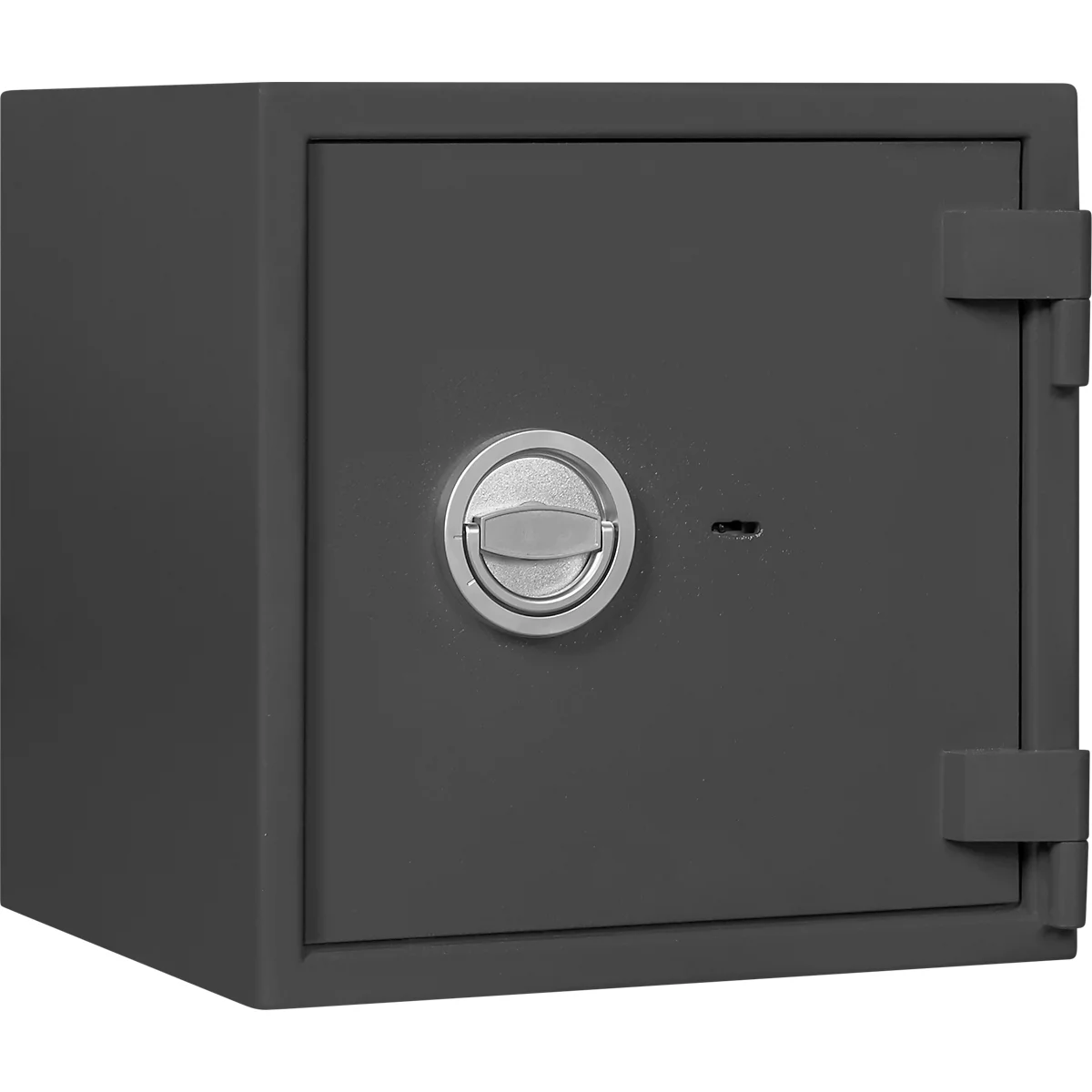 Tresor MT 2, Sicherheitsstufe S 1 nach EN 14450, 46 l/4 Ordner, Doppelbartschloss mit 2 Schlüsseln, 1 Fachboden, B 405 x T 385 x H 405 mm, graphitgrau