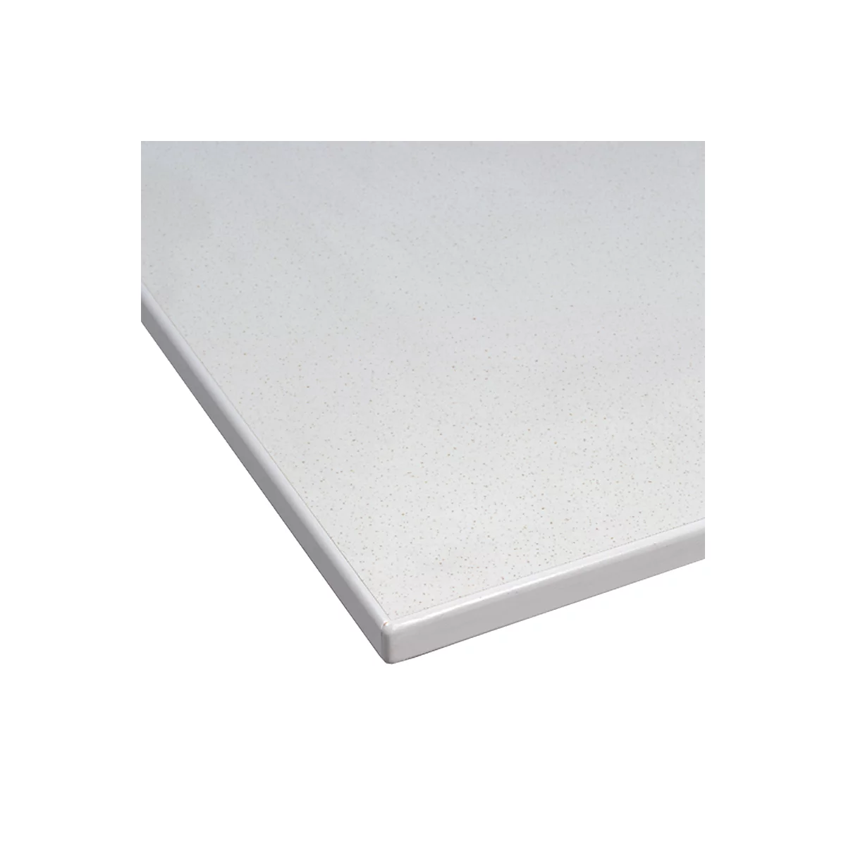 Treston LPL tafelblad QuatreX, melaminehars gecoat, randbescherming, B 1230 x D 750 x H 25 mm, lichtgrijs RAL 7035