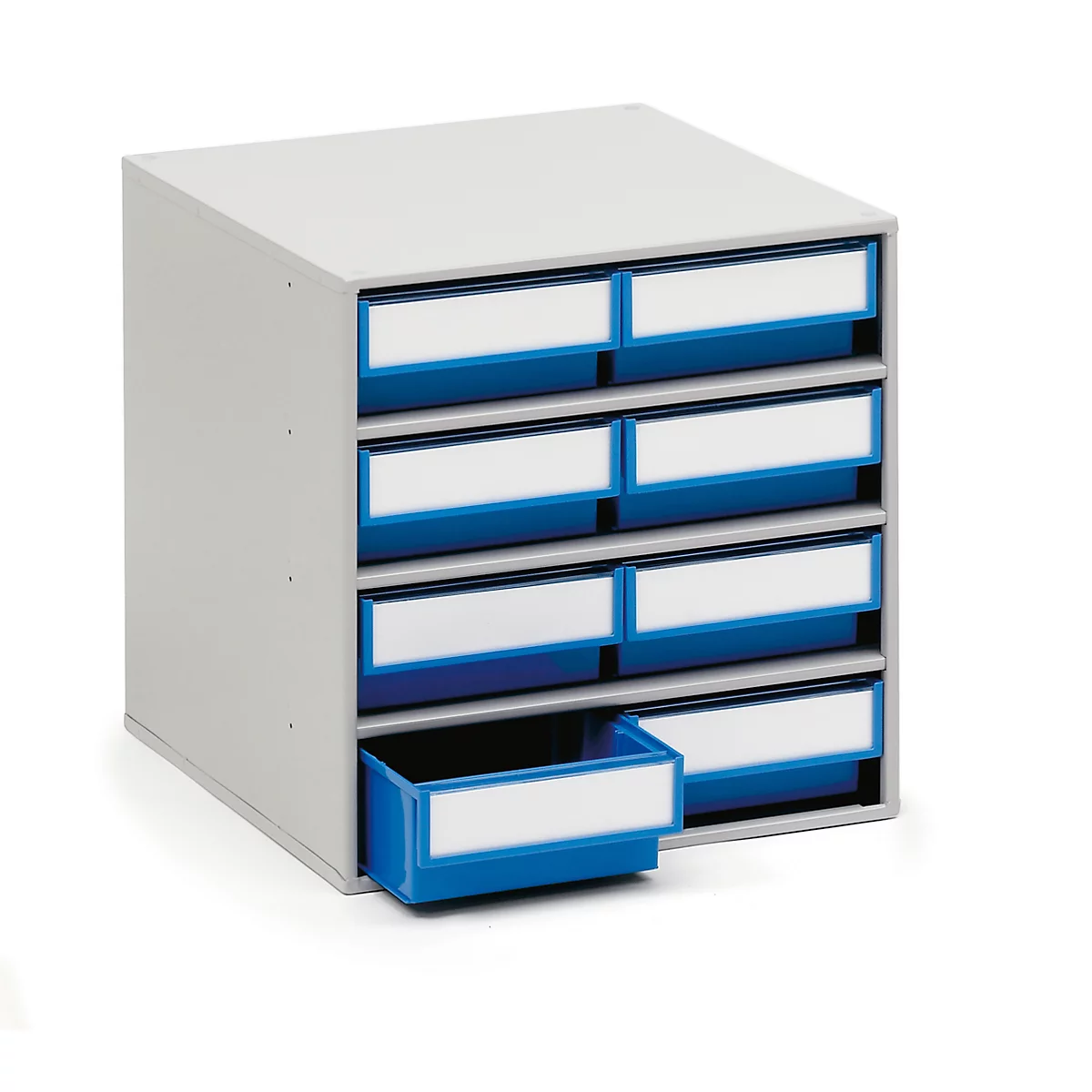 TRESTON onderdelenkastje 0840, 8 schuifladen, d 400 mm, blauw