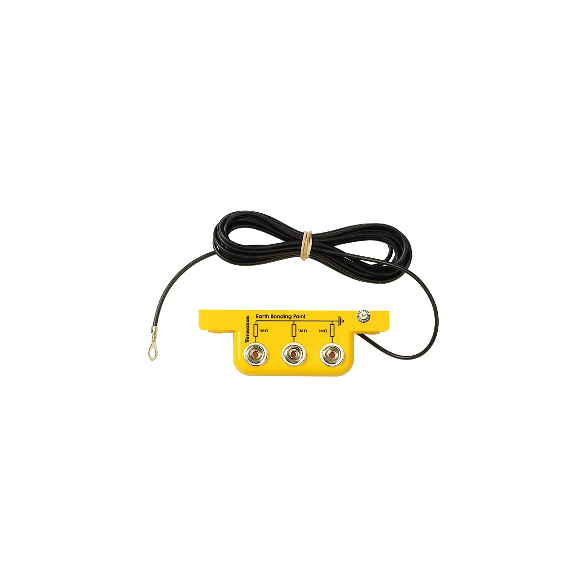 Treston QuatreX ESD-Erdungsanschlussbox, 3 Drucktaster, 3 Anschlüsse, 1 Megaohm