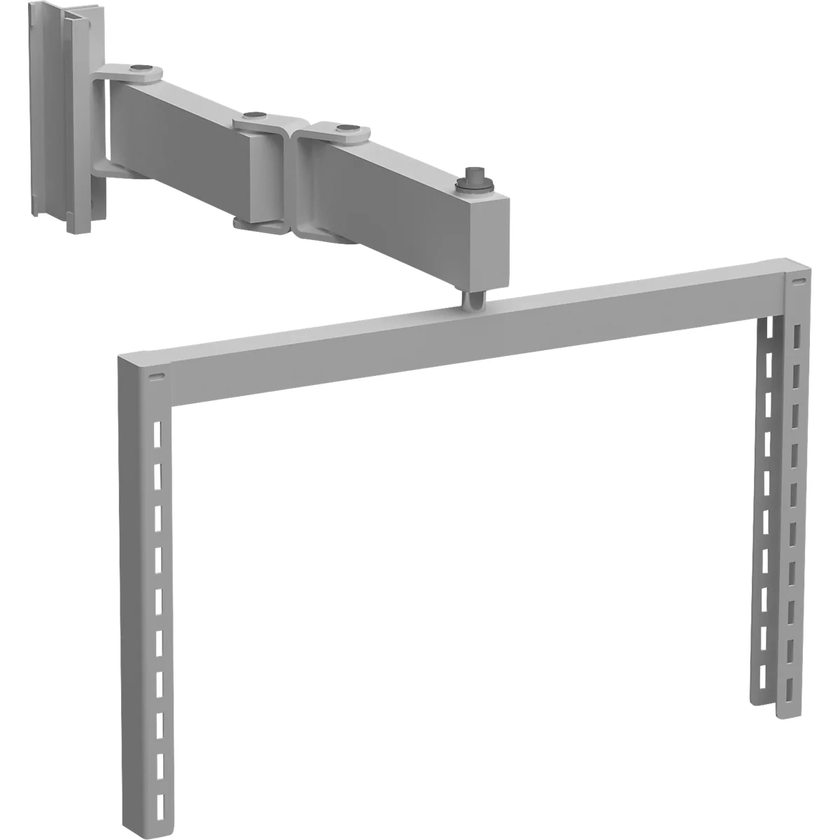 Treston QuatreX universele houder met arm, zwenkbaar, tot 15 kg, 460 mm armlengte, ESD geleidend, lichtgrijs RAL 7035