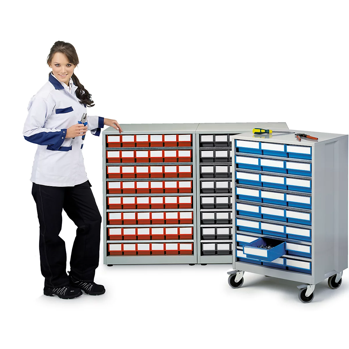 TRESTON-Schubladenregal, mit 24 Schubladen