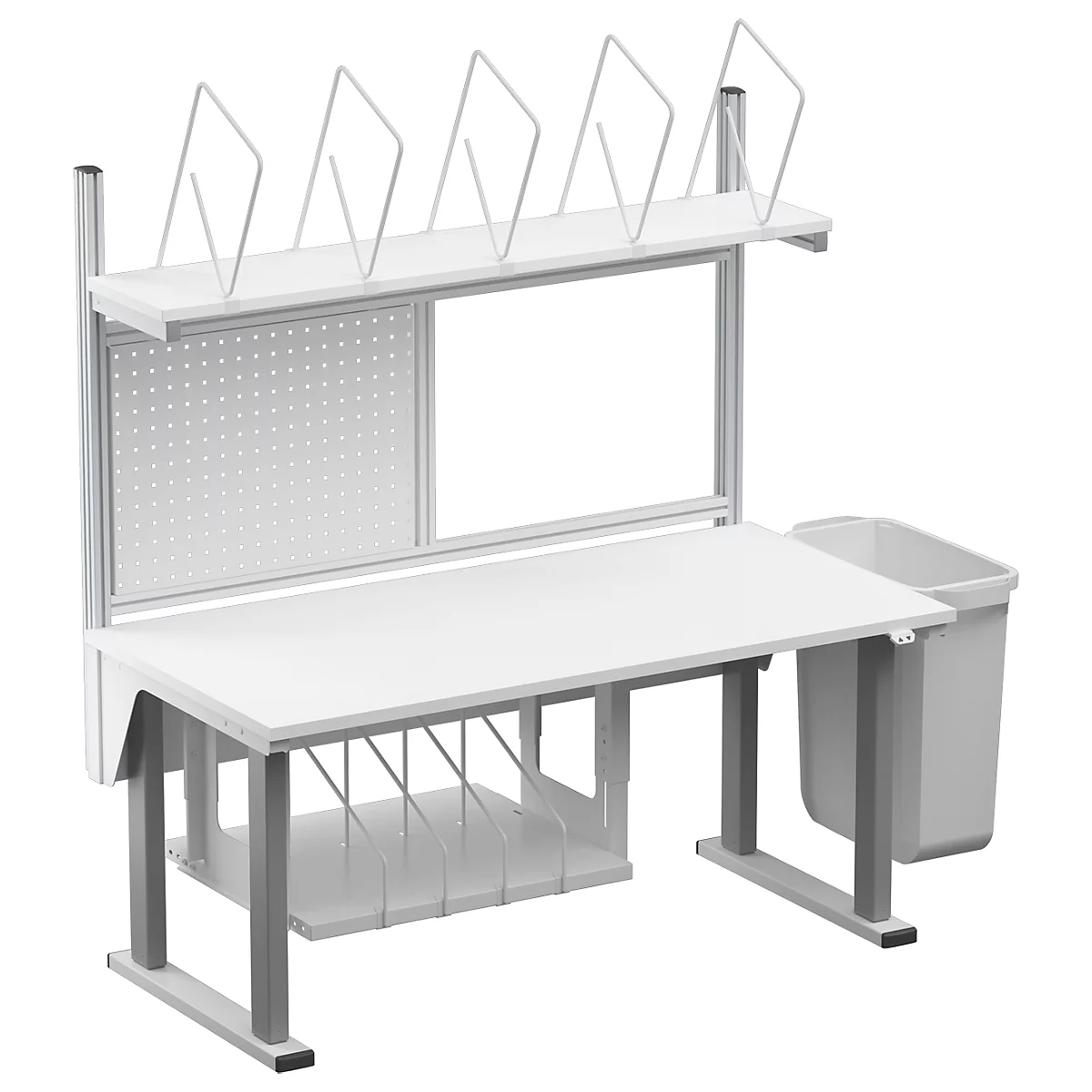 Treston verdeelset voor SPM rek 600, ESD-geleidend, B 8 x D 400 x H 280 mm, lichtgrijs RAL 7035