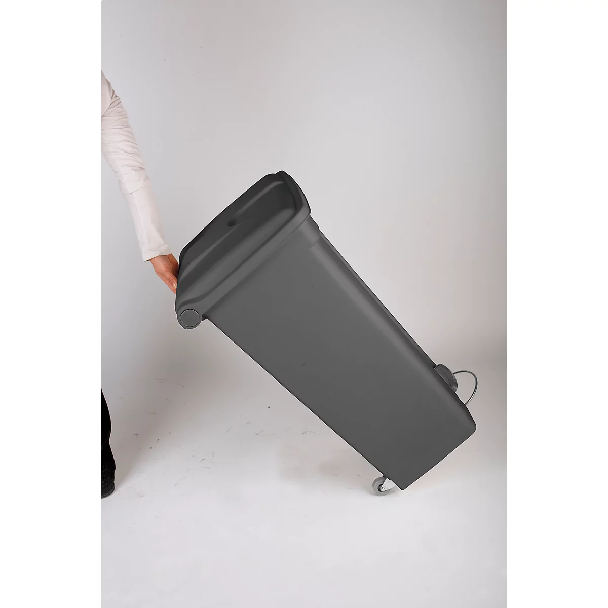 Tretabfallsammler aus Polyethylen 90 l, grau